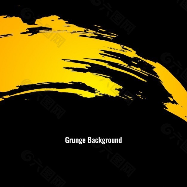 黑色的背景與黃色的Grunge紋理