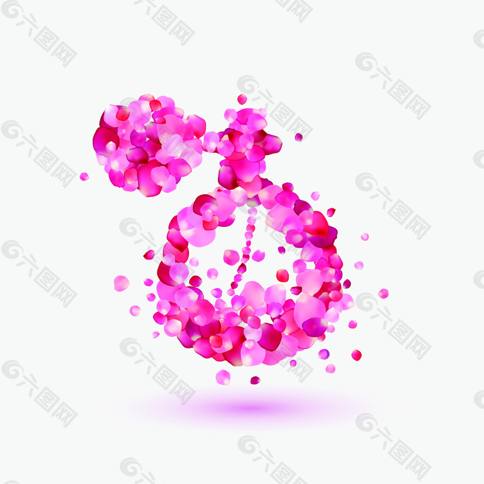 花瓣香水矢量海報(bào)設(shè)計(jì)素材