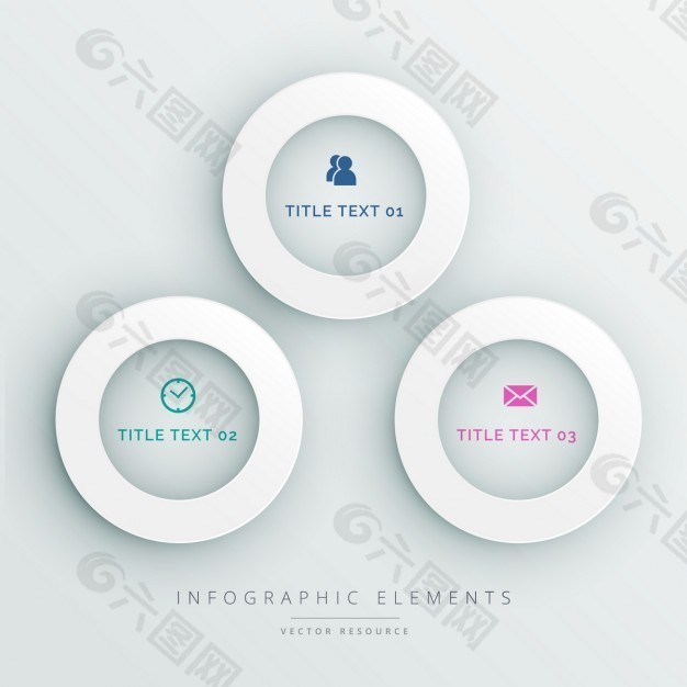三维循环选项infography