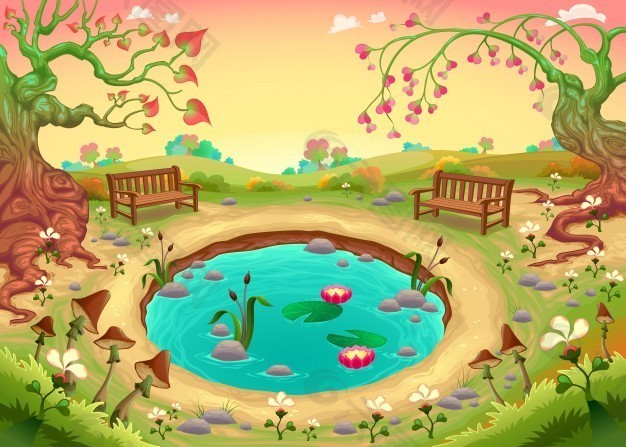 公园里的浪漫场景