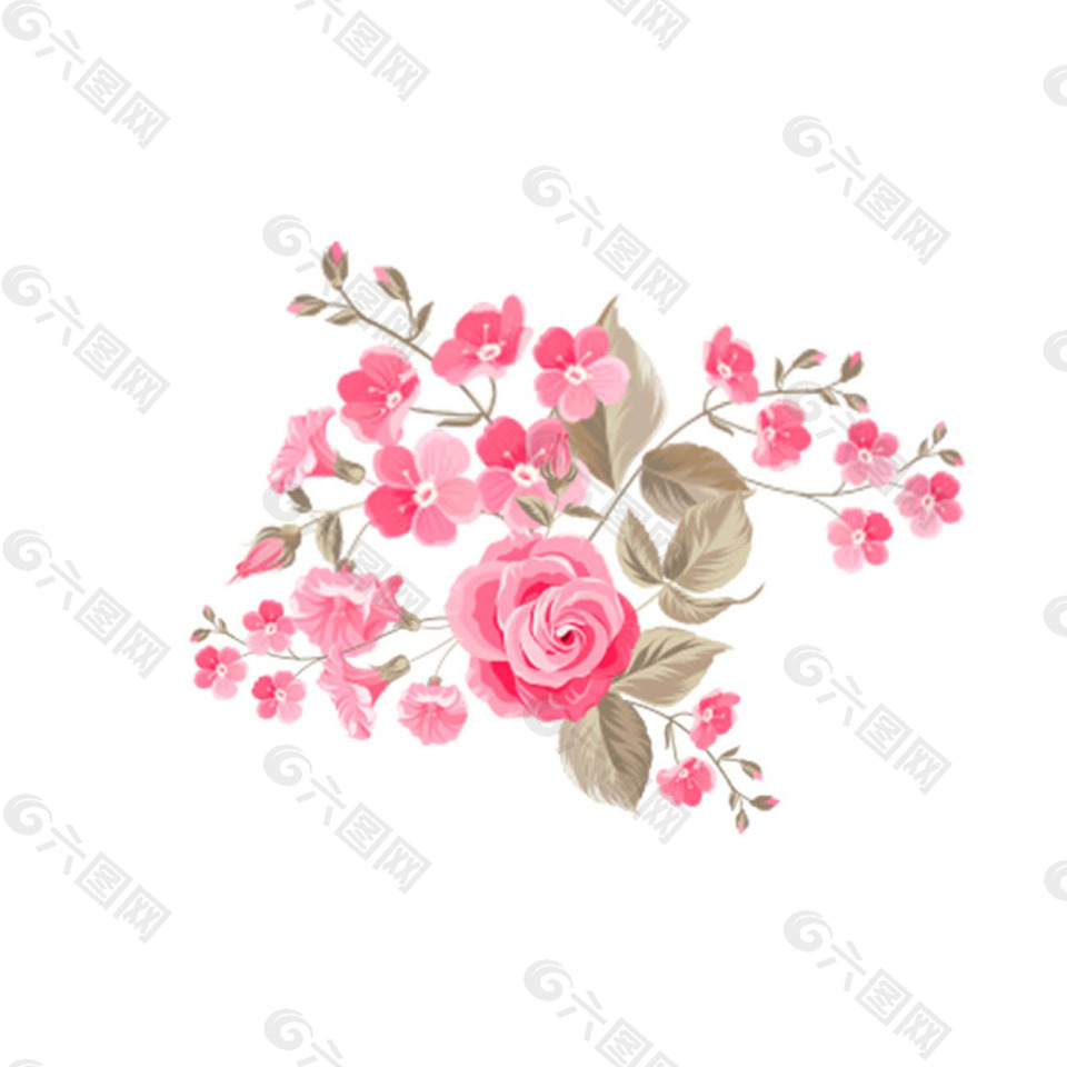 水彩牡丹花png免扣元素