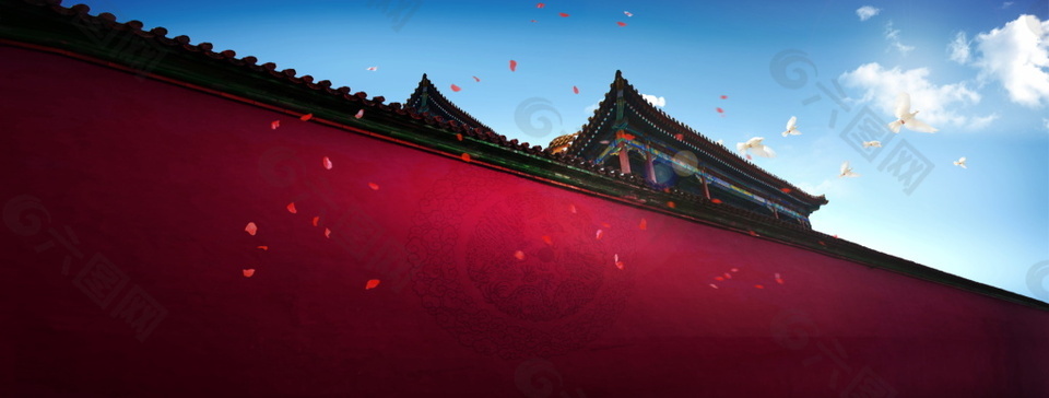 中國風(fēng)房子背景圖