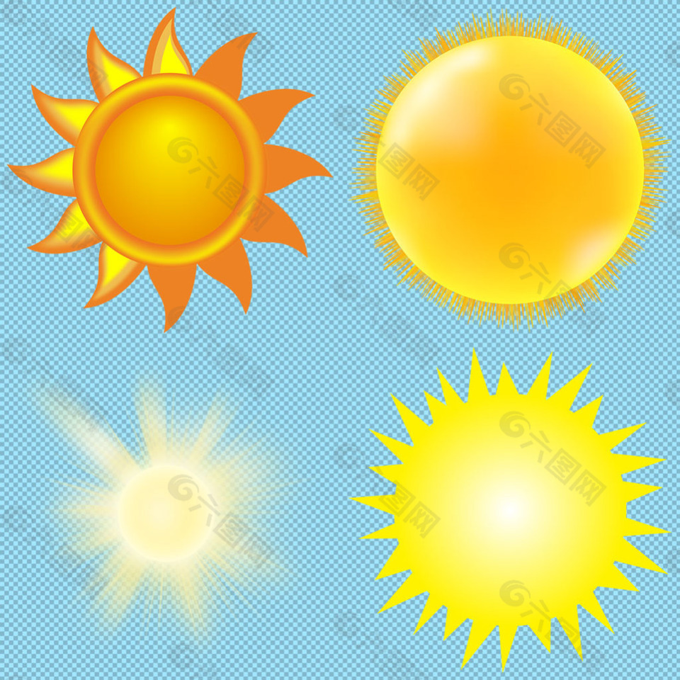 手繪卡通太陽免摳png透明圖層素材