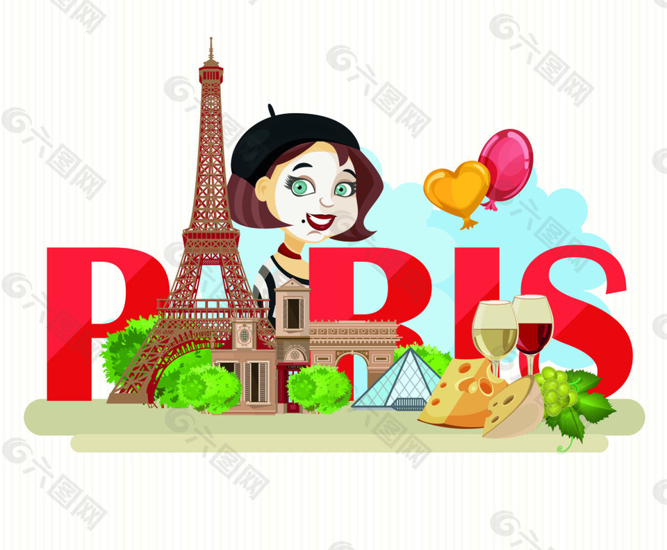 旅游旅行建筑矢量素材