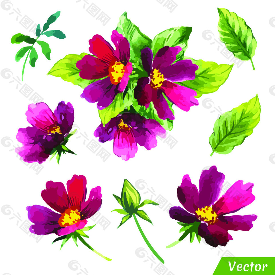 卡通太陽花填充背景矢量素材