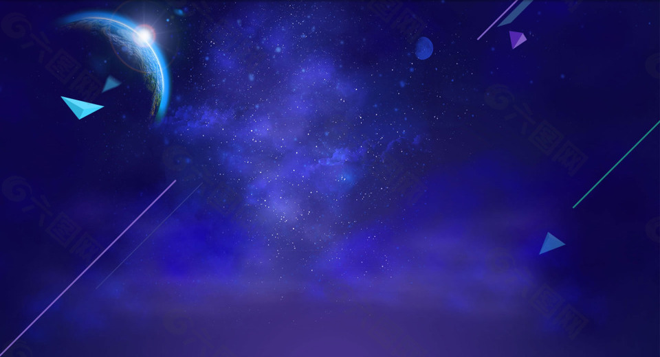 大氣深藍(lán)漸變宇宙背景