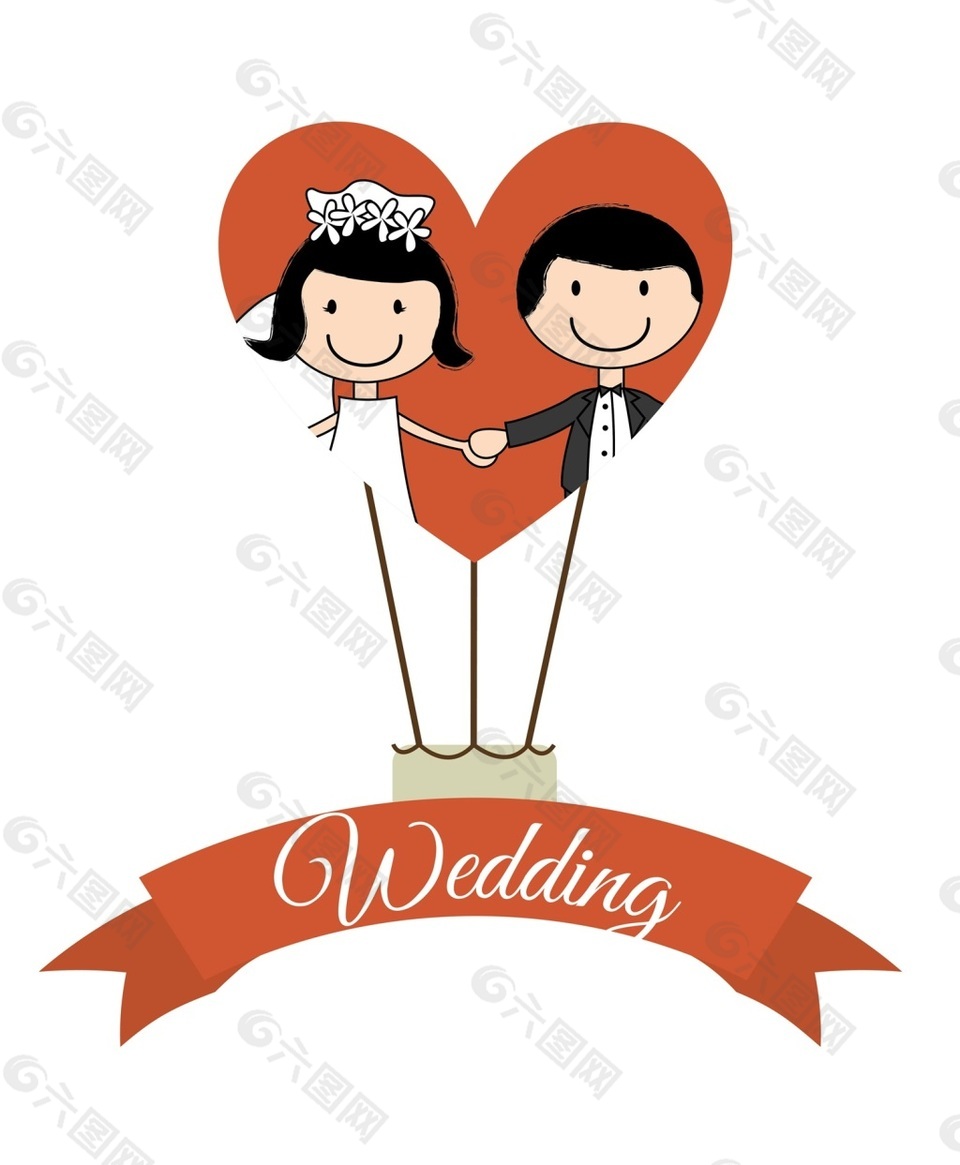 結(jié)婚愛心請柬邀請卡設(shè)計矢量素材