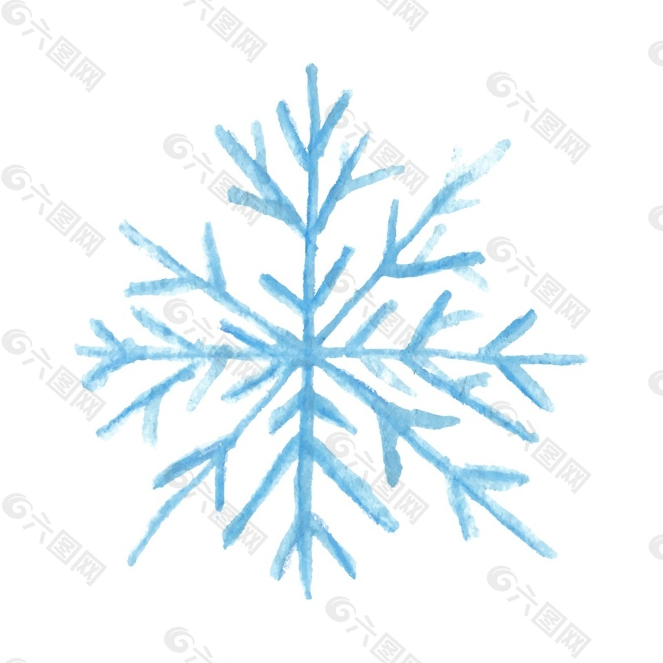 卡通圣誕雪花矢量素材