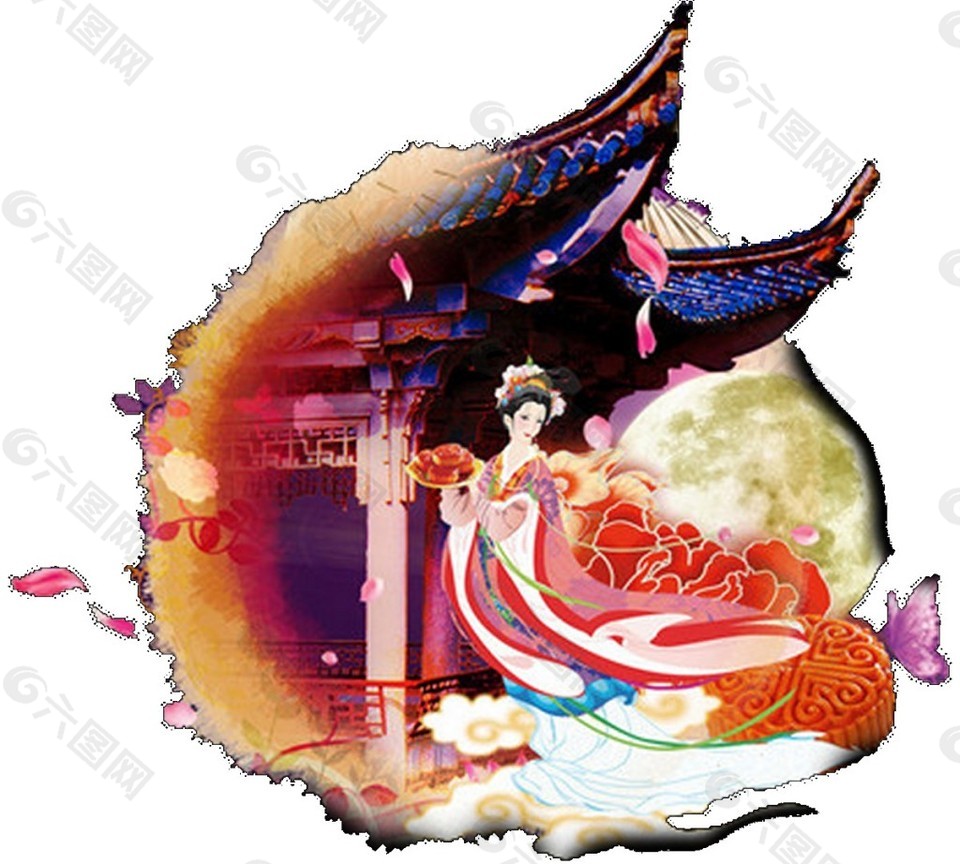中國風(fēng)嫦娥奔月素材圖片
