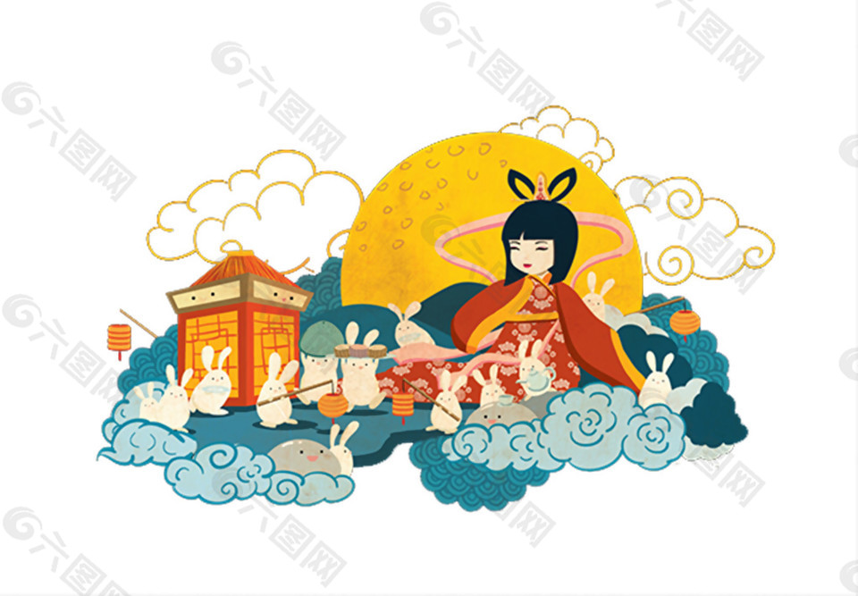 中秋節(jié)嫦娥元素