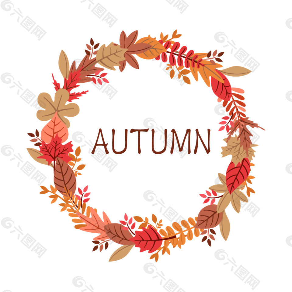 秋季元素邊框設計