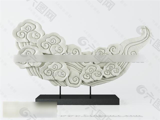 祥云雕塑擺設模型