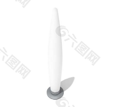 白色個(gè)性創(chuàng)意臺(tái)燈3D模型