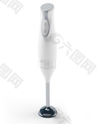 白色圓柱狀小型電器模型素材
