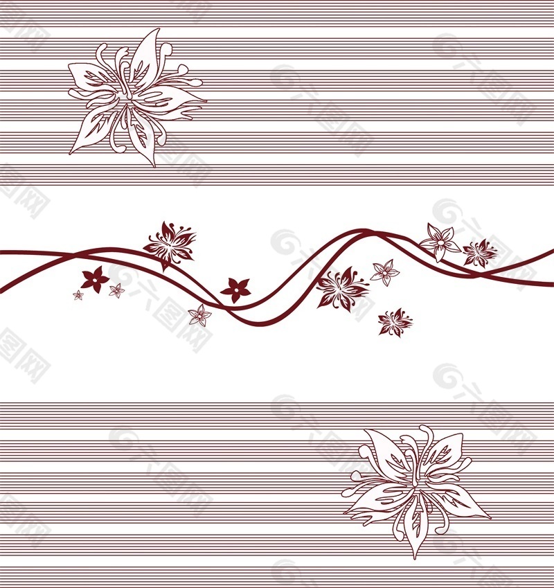 素色小花室內(nèi)移門創(chuàng)意畫