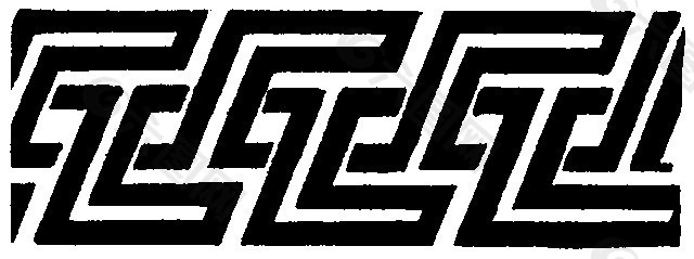 經(jīng)典中式圖案花邊黑白