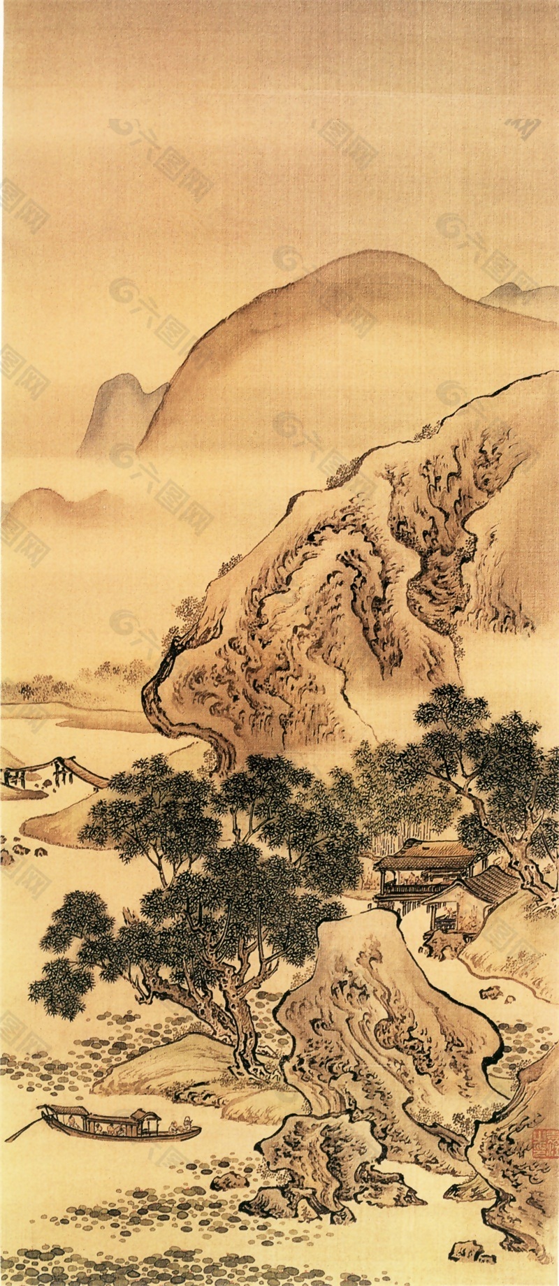 背景墻荷凈納涼圖