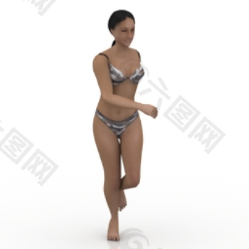 海灘女孩模型