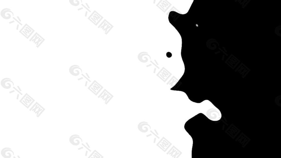 黑白图形切换视频转场过渡