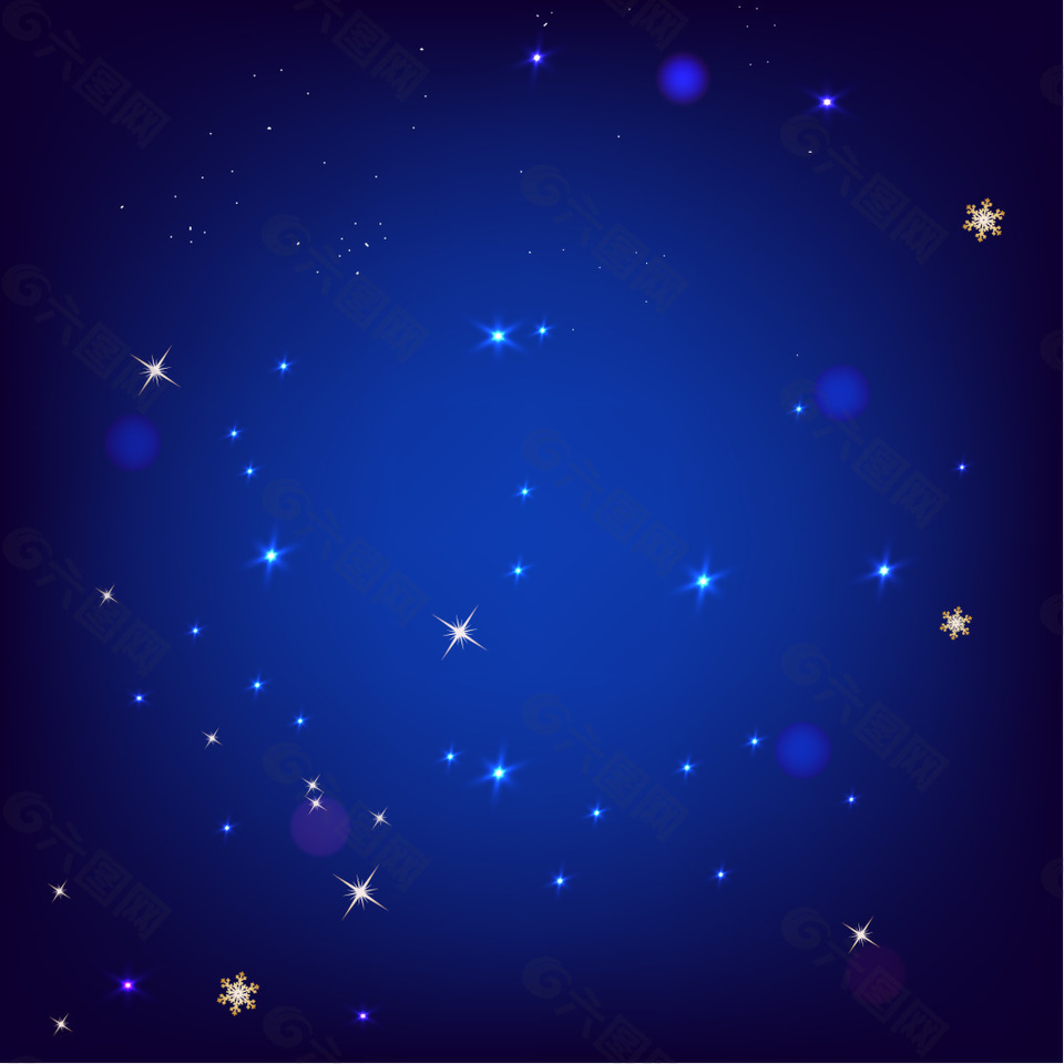 梦幻星空蓝色天空背景