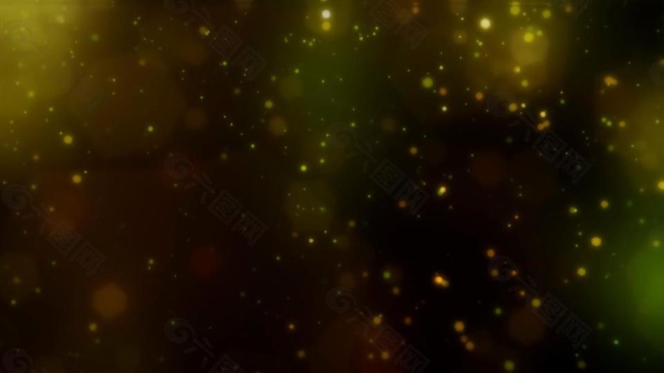 夢幻唯美的金色粒子光斑光暈背景