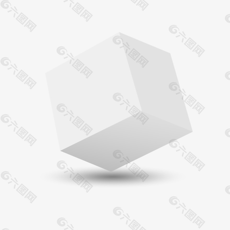 白色方块卡通精美矢量素材