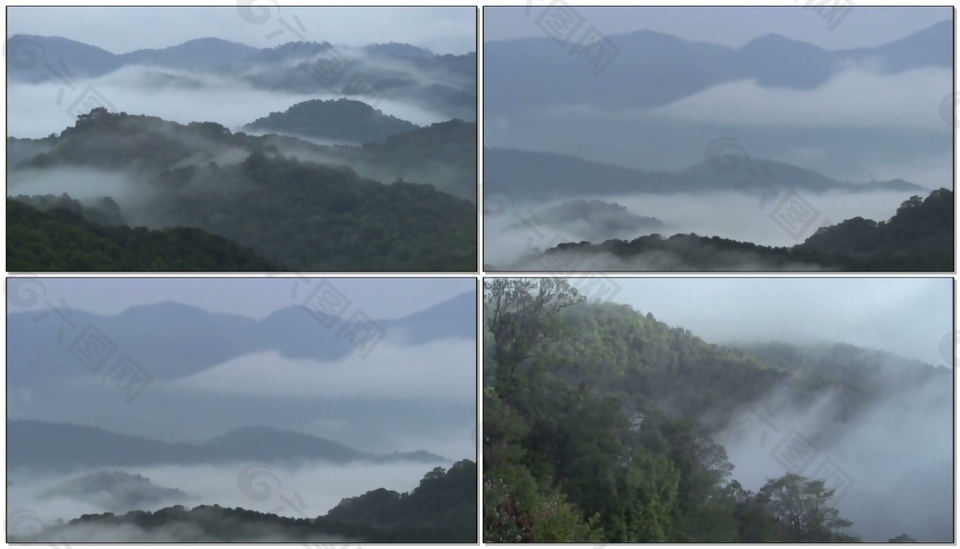 山霧重重視頻素材