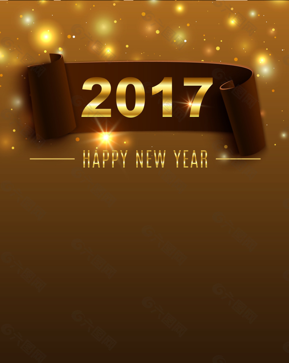 矢量質感金咖色2017背景素材