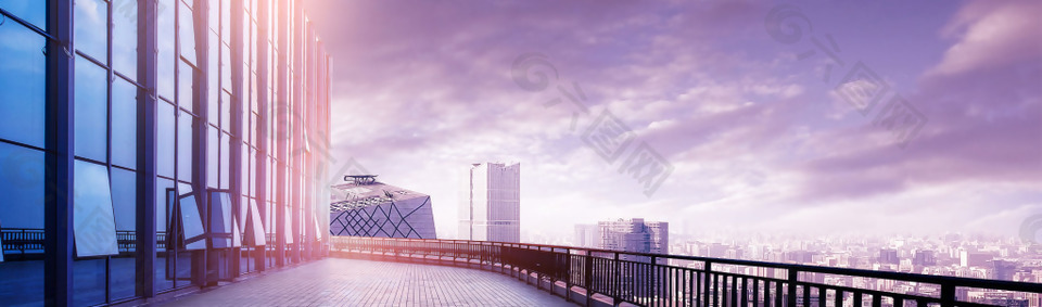 紫色晚霞藍(lán)色飄窗淘寶banner背景