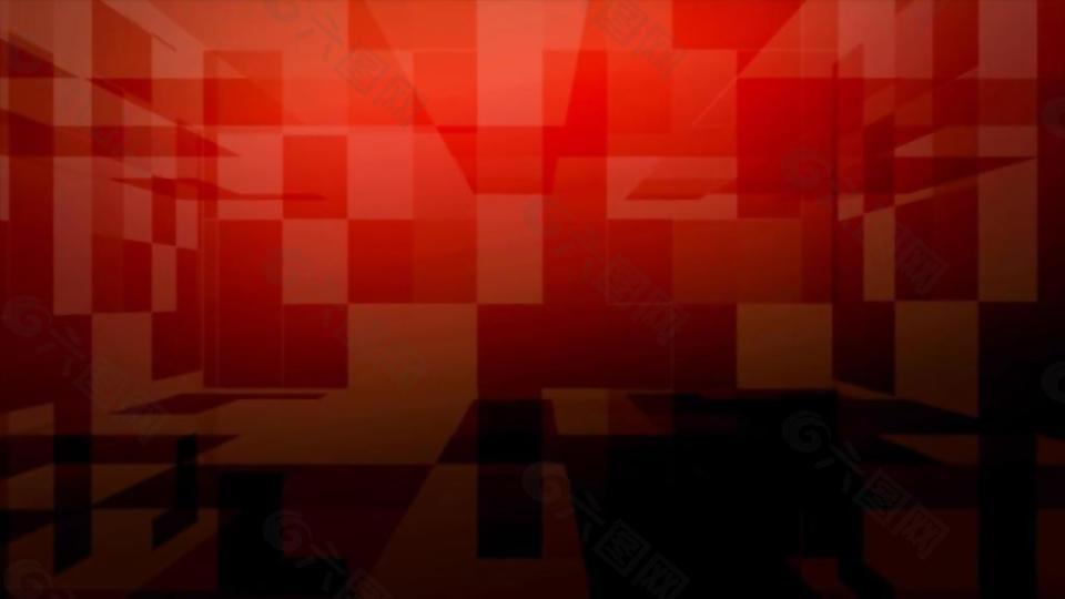 紅色動(dòng)感色塊變換視頻素材