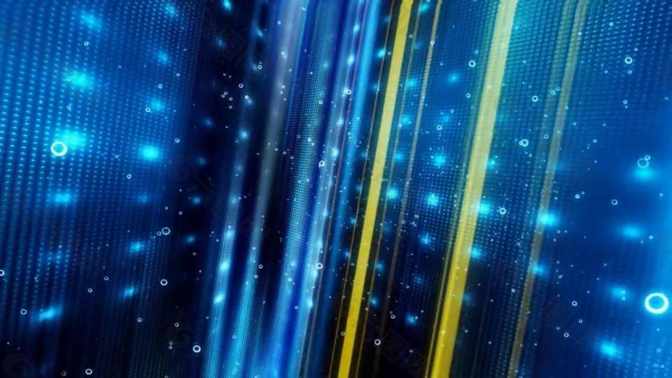 藍(lán)色炫光科技粒子線條視頻素材