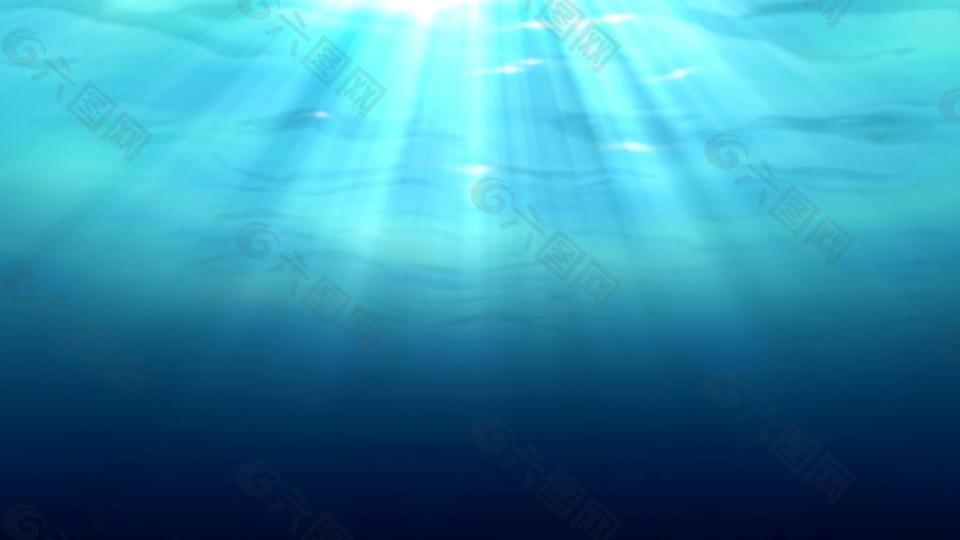 清新唯美深海中的炫光