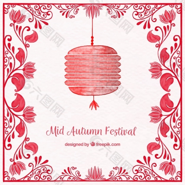 紅色背景，中秋節(jié)