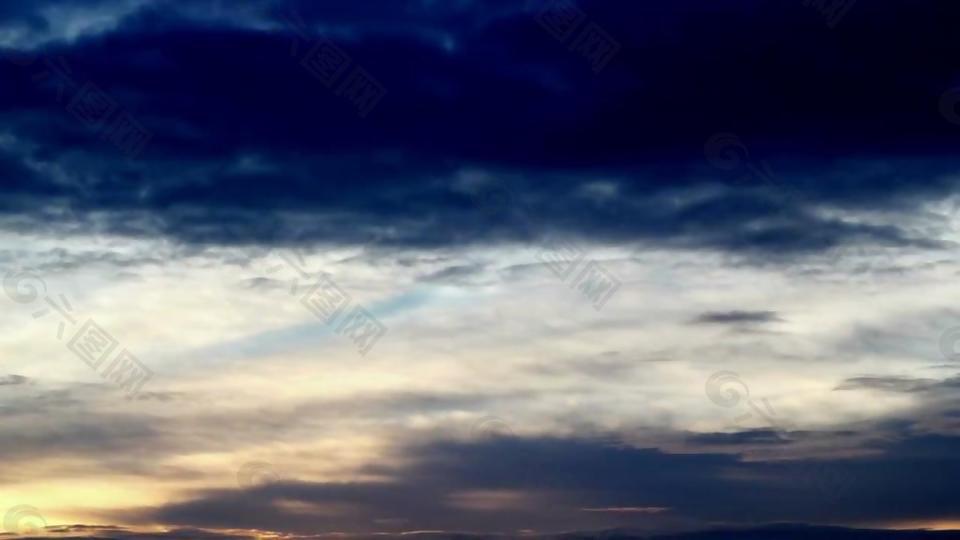 云層之上夜晚天空風(fēng)景視頻素材