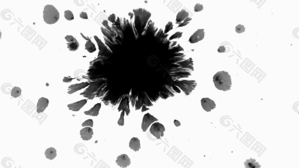 中國(guó)風(fēng)墨滴擴(kuò)散視頻素材