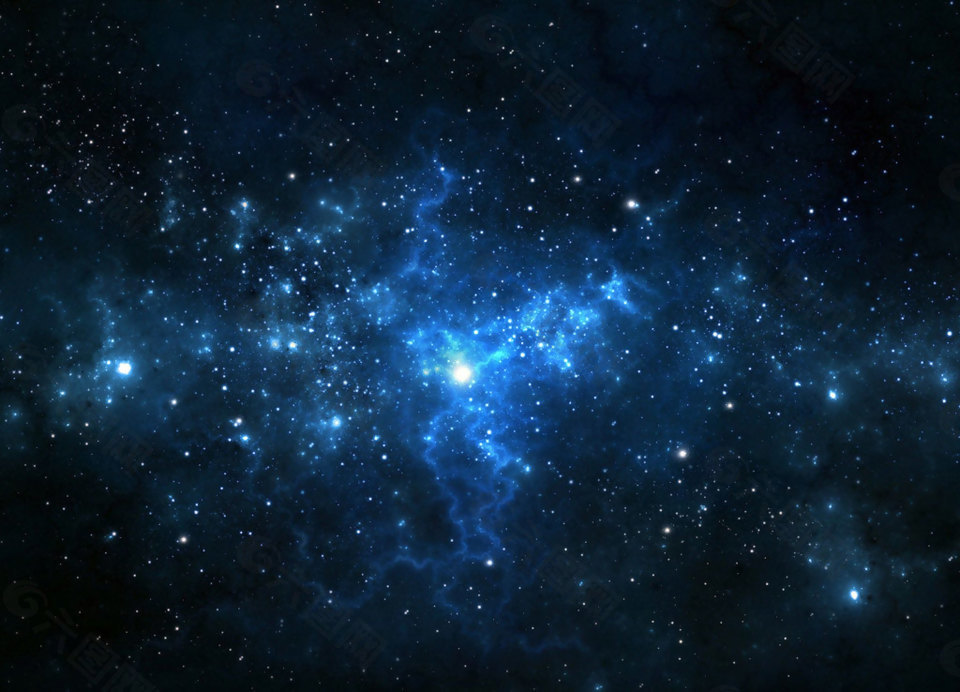 簡(jiǎn)約藍(lán)色星空背景