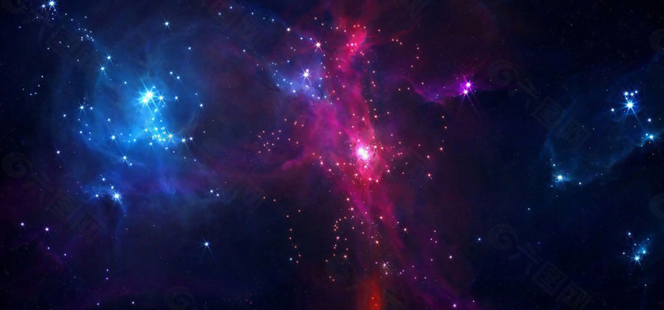 抽象彩色漸變星空背景