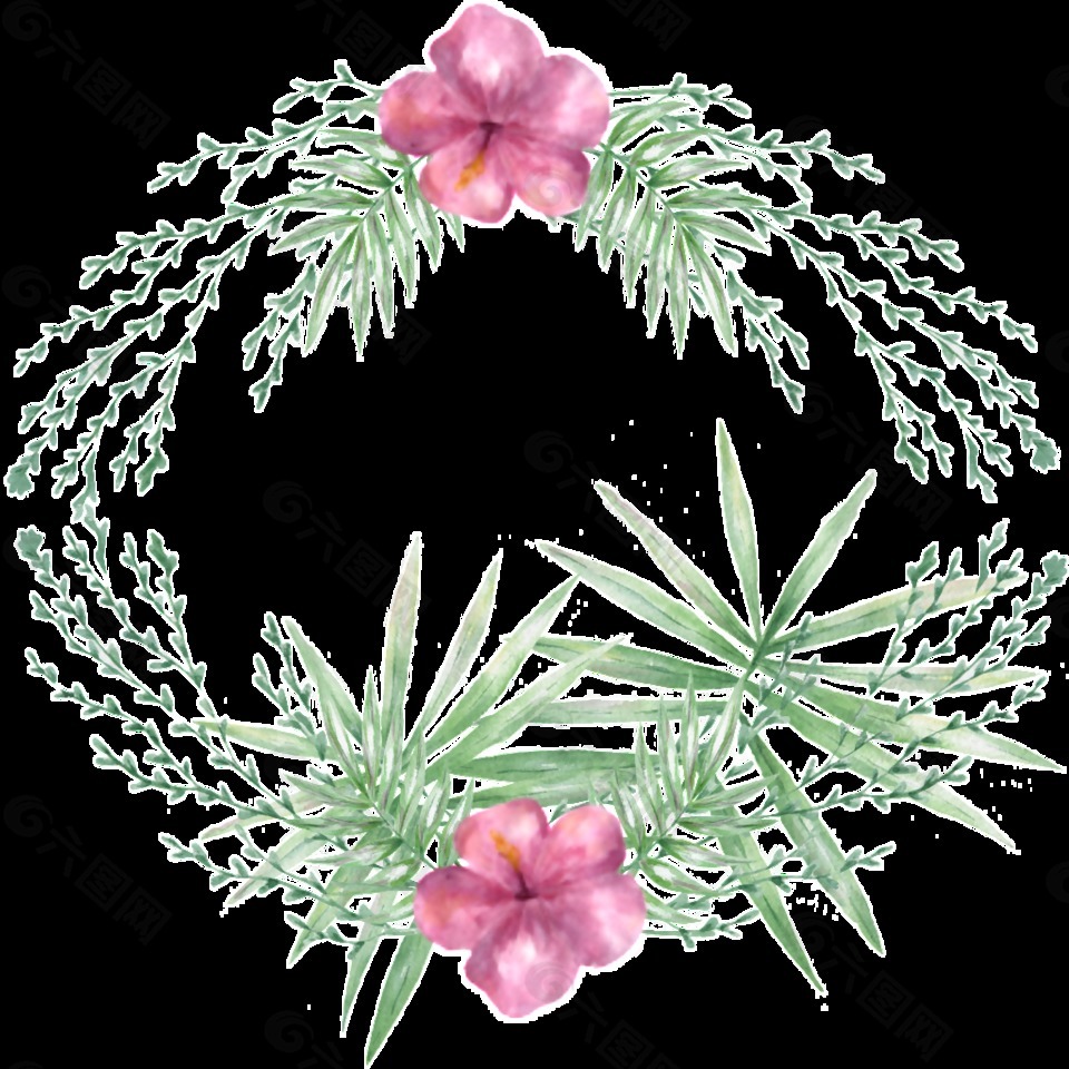 可愛裝飾花環(huán)透明素材