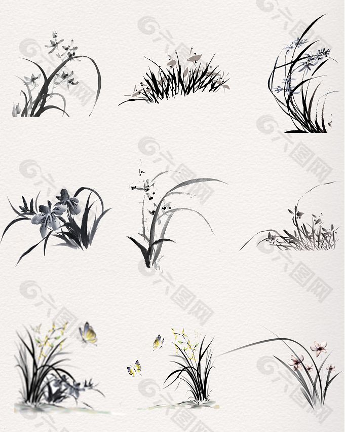 漂亮中國(guó)風(fēng)唯美簡(jiǎn)約蘭花