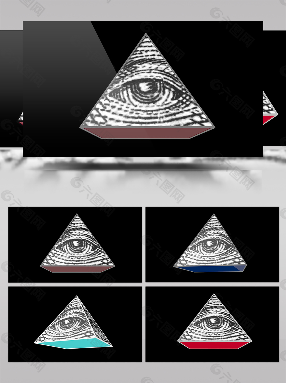 彩色創(chuàng)意三角形視頻素材