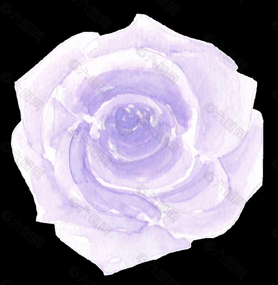 白漬花蕾卡通透明素材