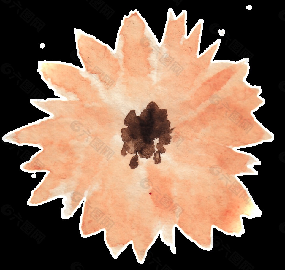 紛飛花束卡通透明素材