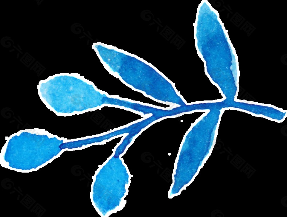 冰葉桃花卡通透明素材