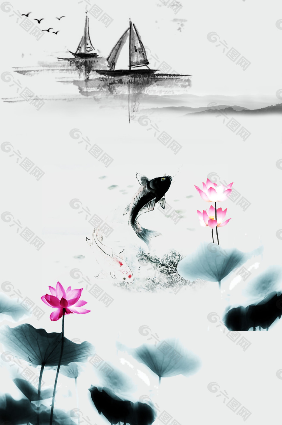 中國風水墨背景設計
