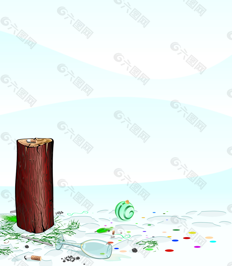 矢量手绘创意环保背景素材