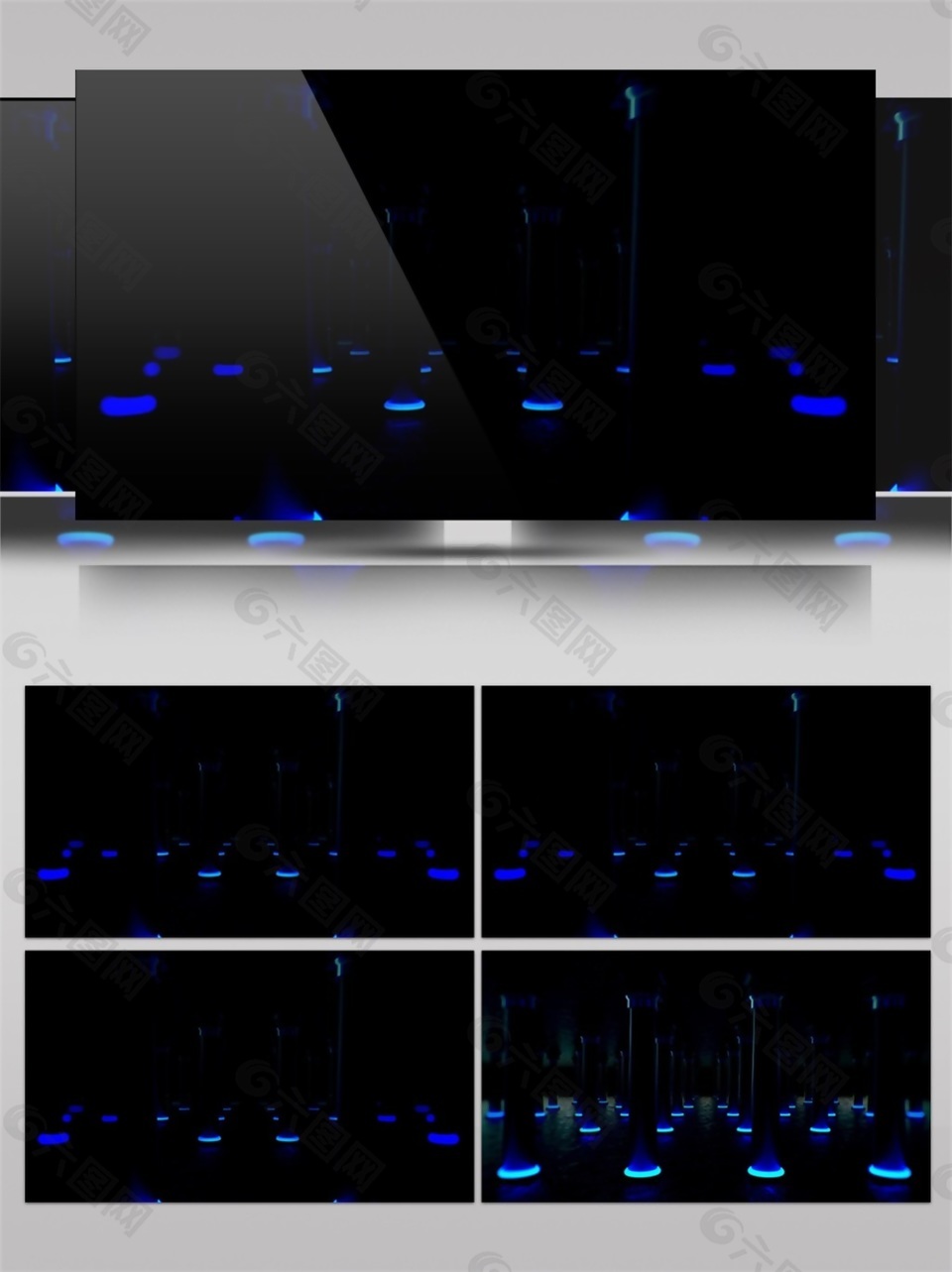 藍(lán)色唯美星空高清視頻素材