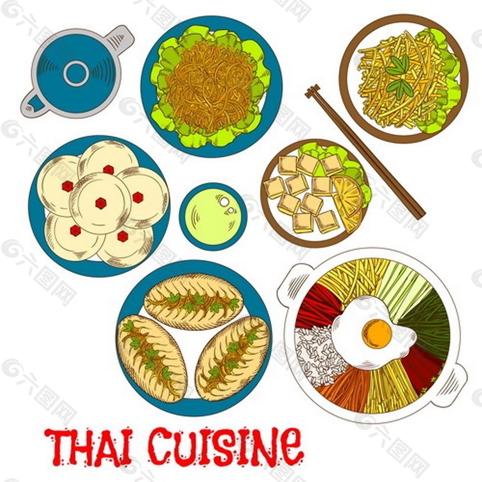 中國食物矢量素材