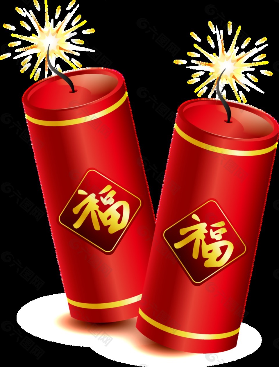 過年鞭炮透明素材
