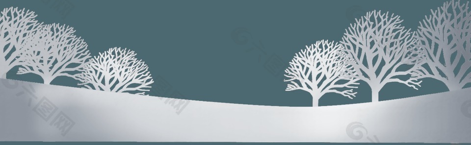 雪花滿地banner背景
