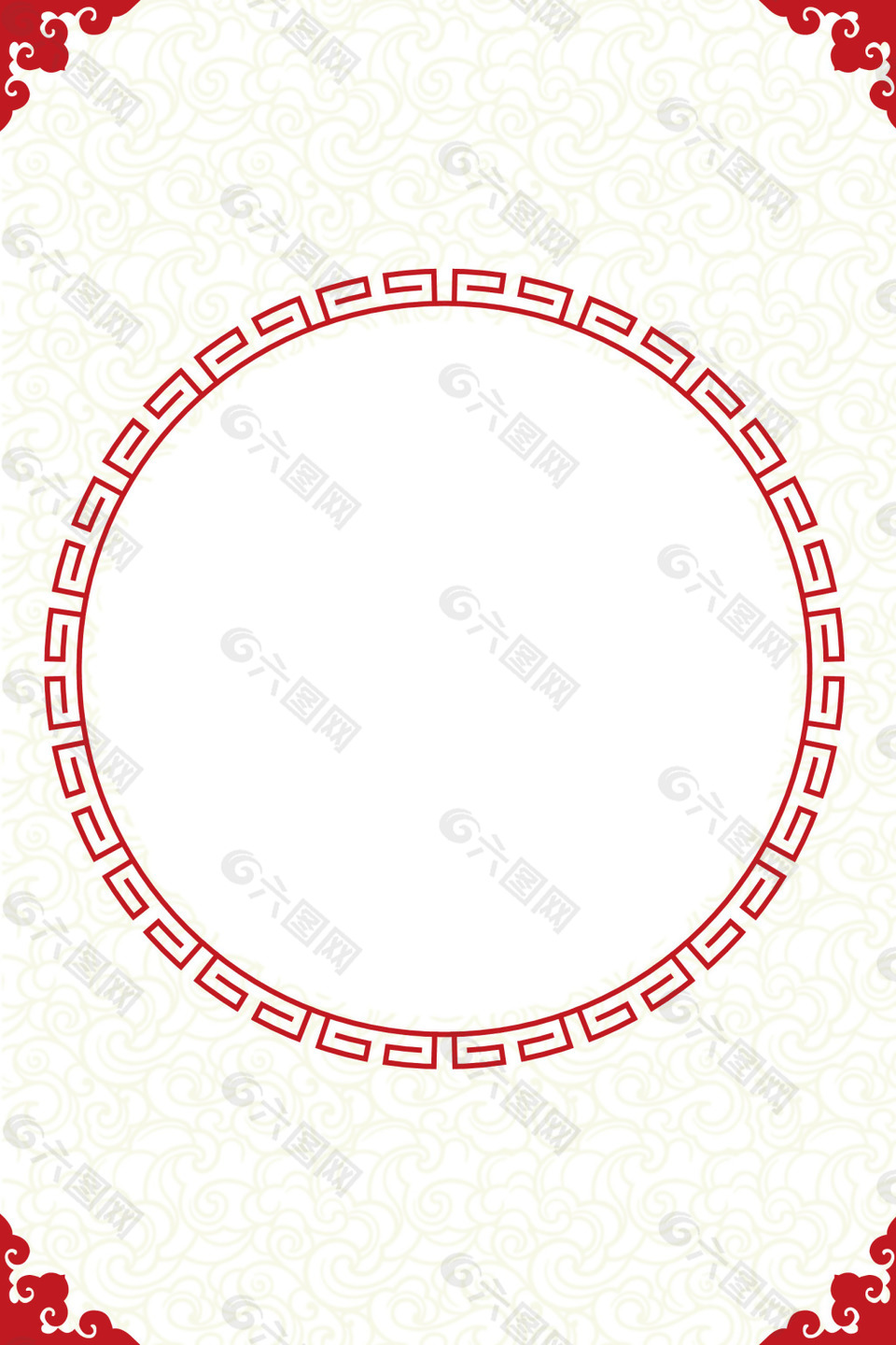 中國(guó)風(fēng)簡(jiǎn)約紅色花紋廣告背景